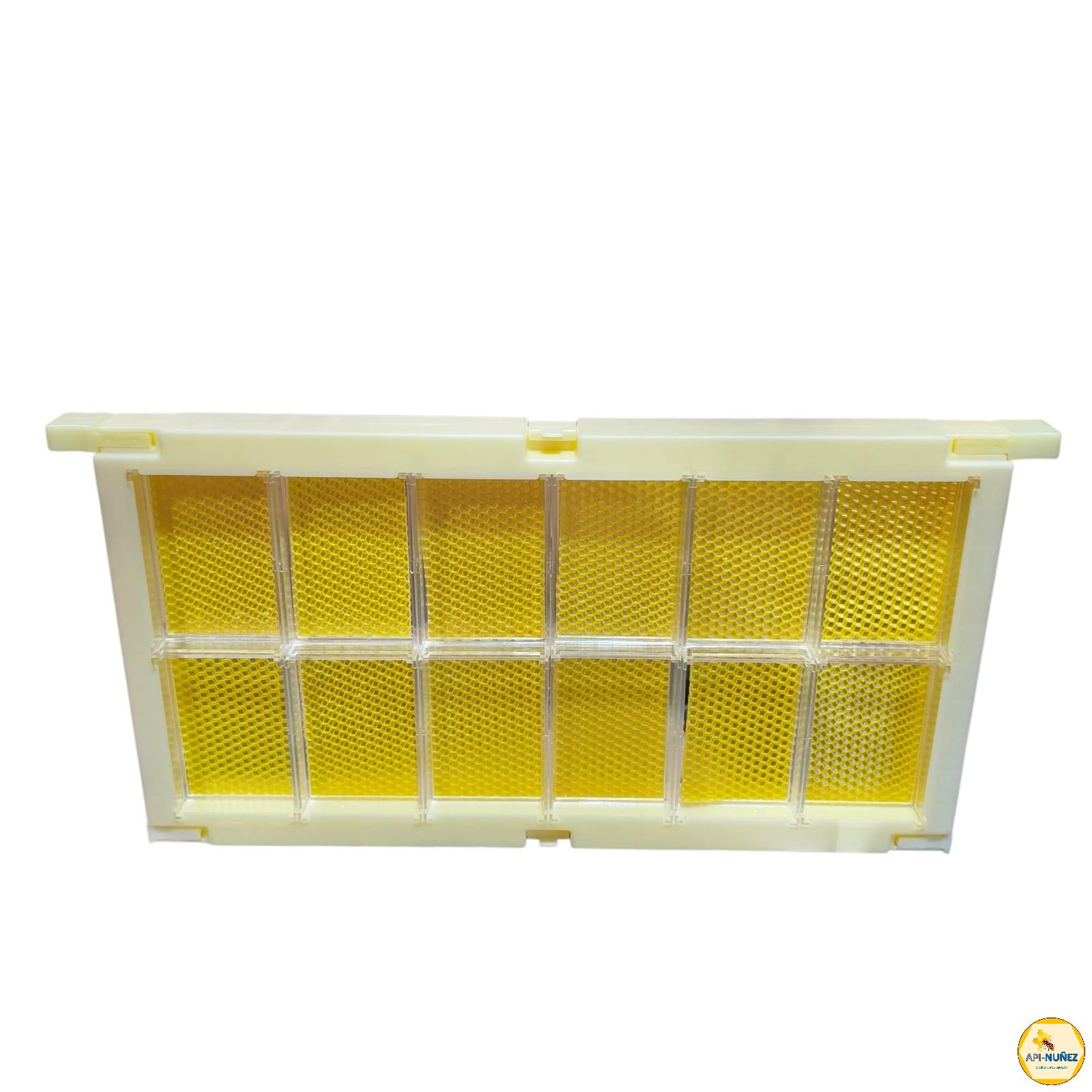 MARCO PANAL PLASTICO CON 12 MOLDES PARA MIEL DE 250G