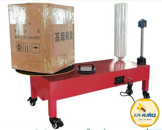 MÁQUINA ENVOLVEDORA ELECTRICA CON MESA GIRATORIA DE FILM STRETCH