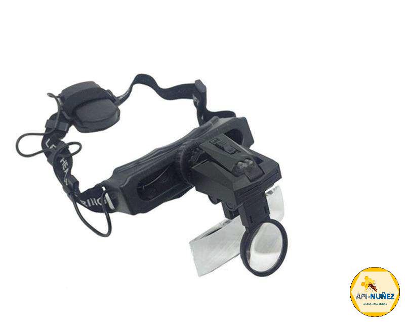 LUPA PARA LA CABEZA CON LUZ LED, 1.2X ,1.8X ,2.5X ,3.5X PILAS 3A