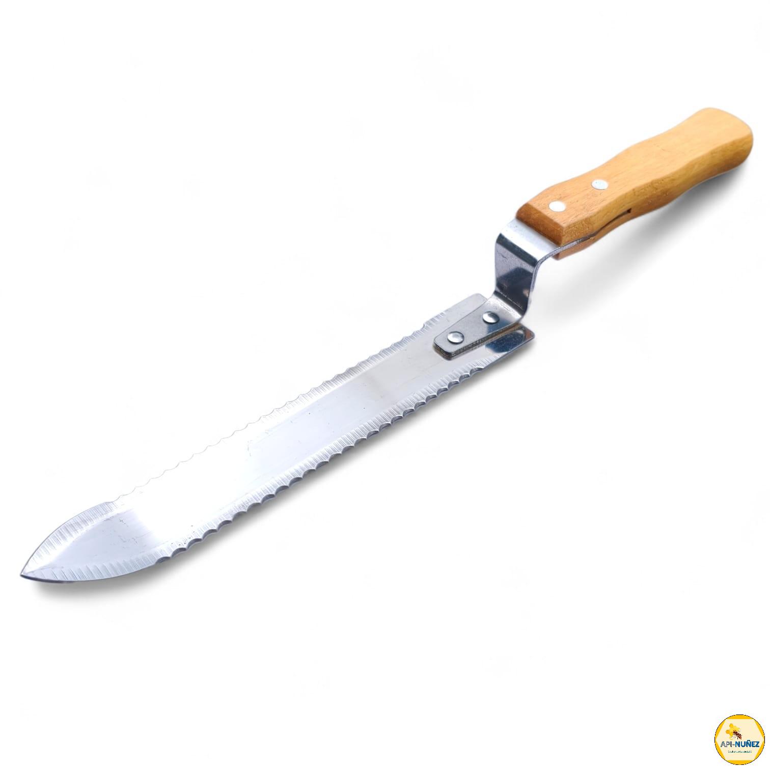 CUCHILLO DESOPERCULADOR DENTADO HOJA 22 CM