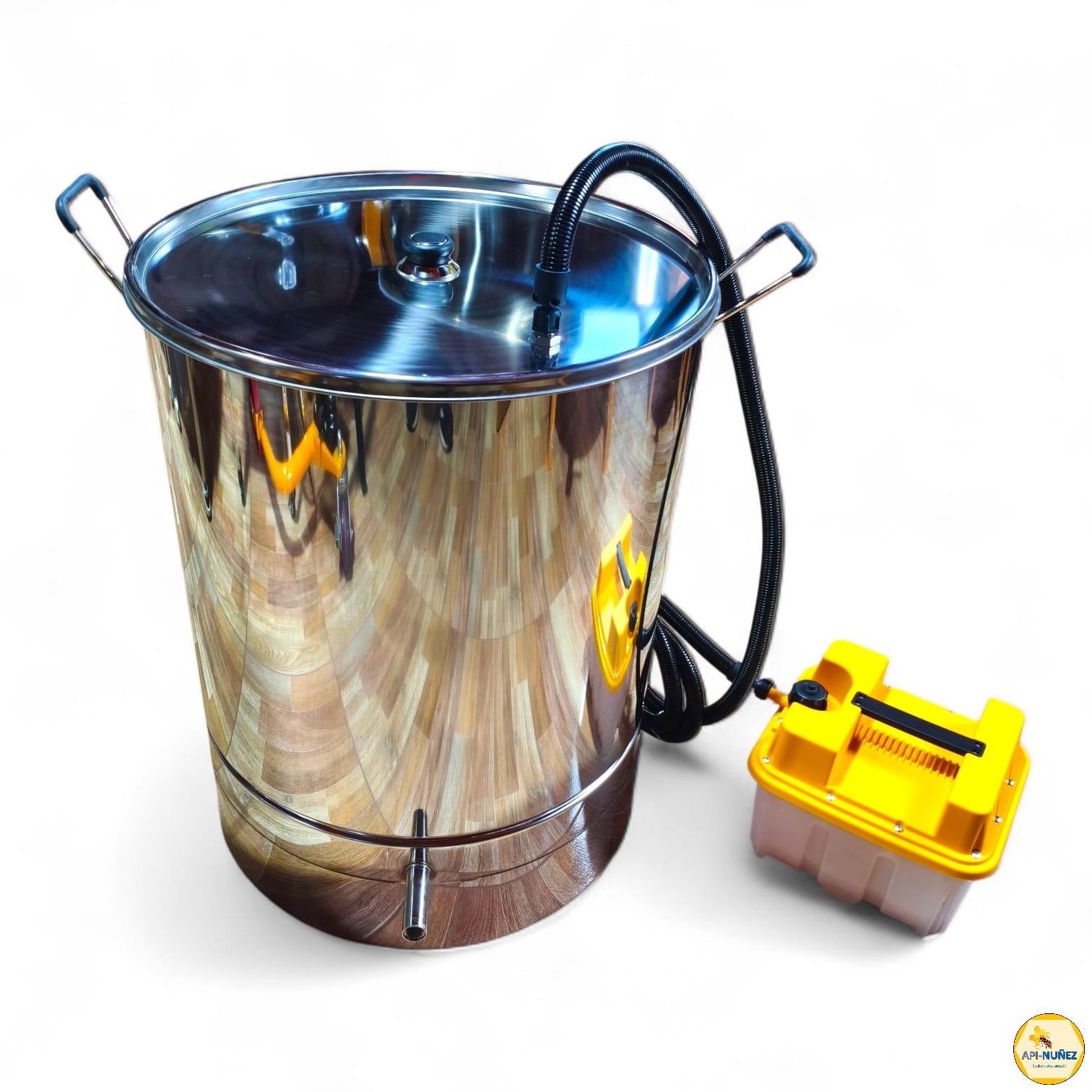 FUNDIDOR DE CERA CON VAPORIZADOR ACERO INOX. 304 REDONDO  58*42*61 CM 45 cm 