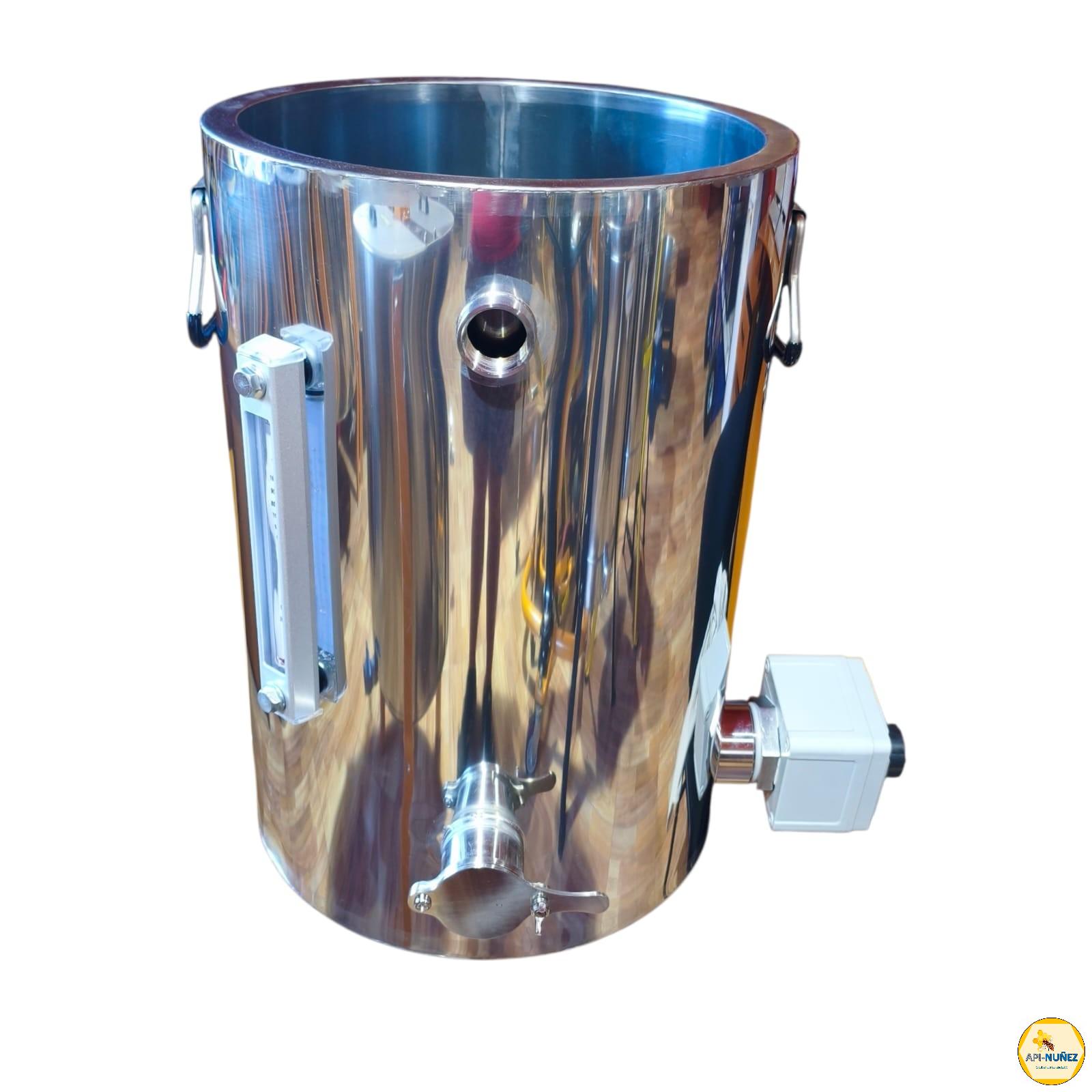 TANQUE DE FUSION DE CERA O MIEL CON DOBLE CAMISA 24 L.